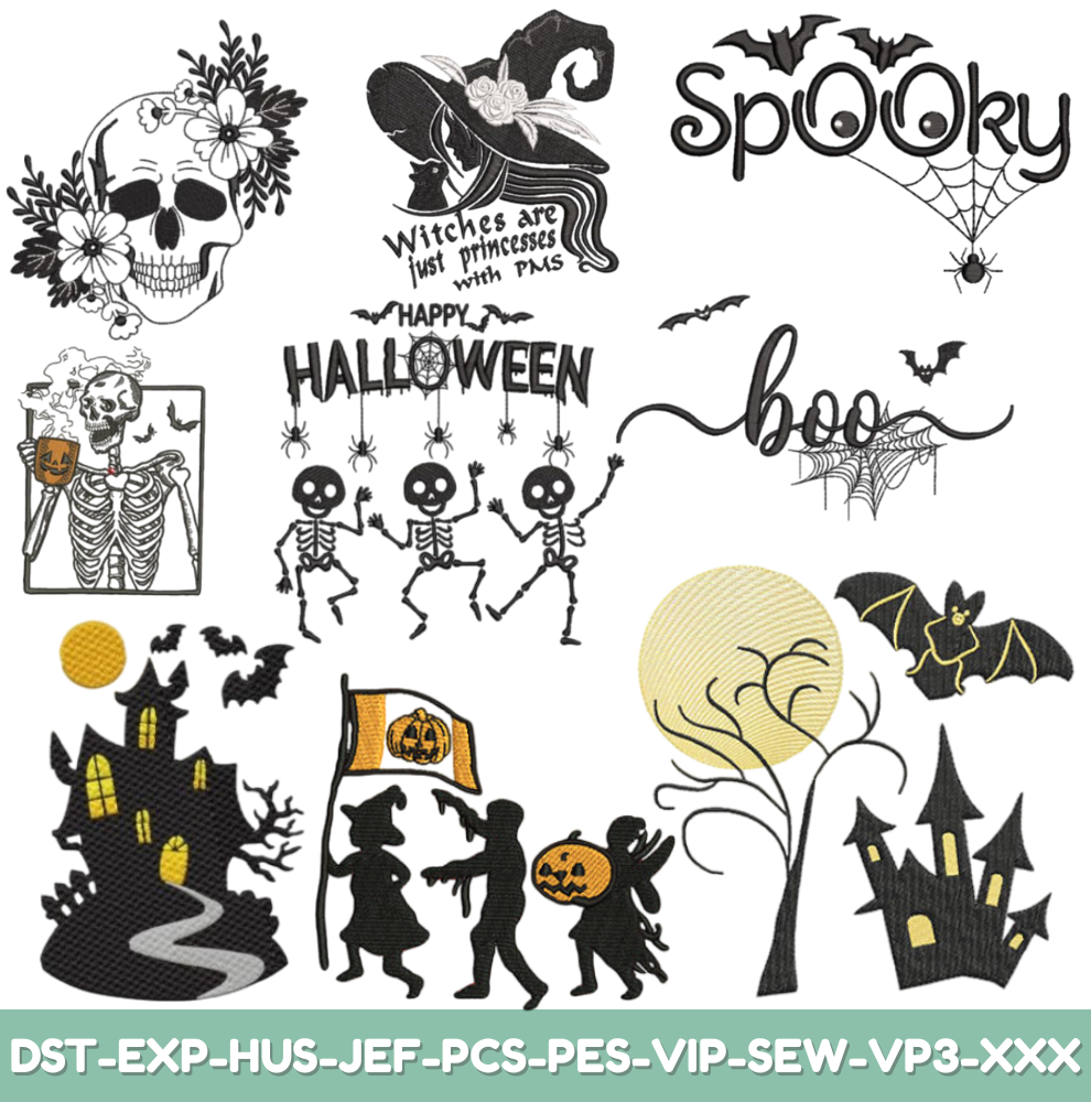 Halloween Embroidery Bundle