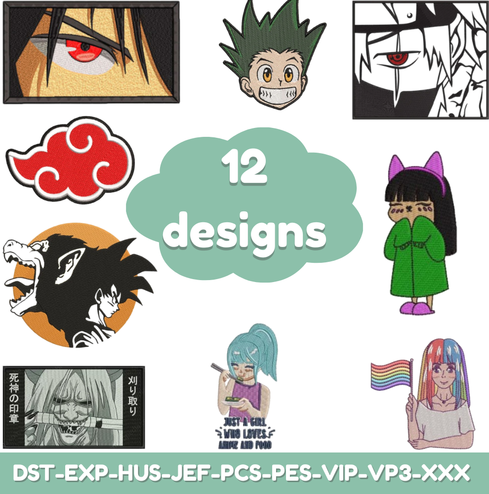 Anime Embroidery Bundle