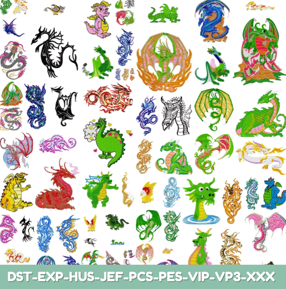 Asian & Dragon Embroidery Bundle