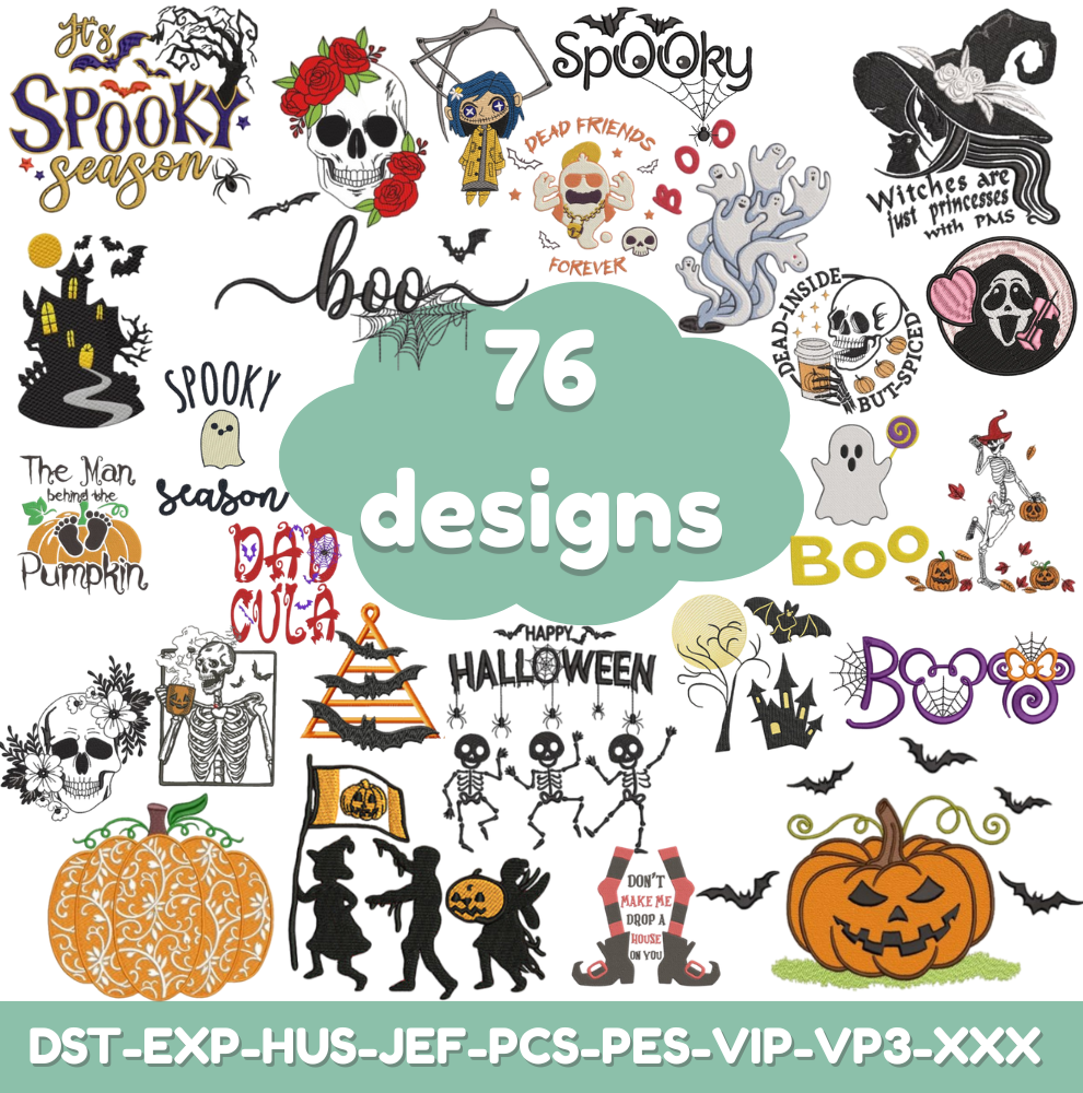 Halloween Embroidery Bundle