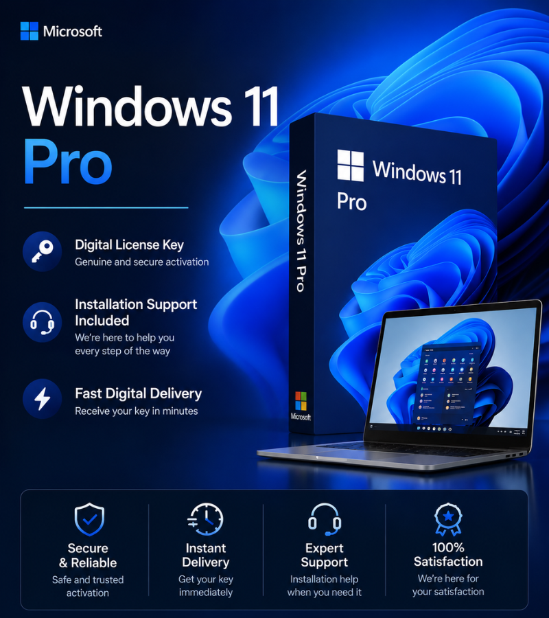 Windows 11 Pro License Key + Installation Support | Instant Digital Delivery