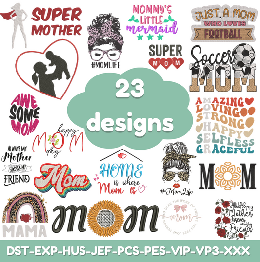 Mom Embroidery Bundle – Celebrate Love & Care
