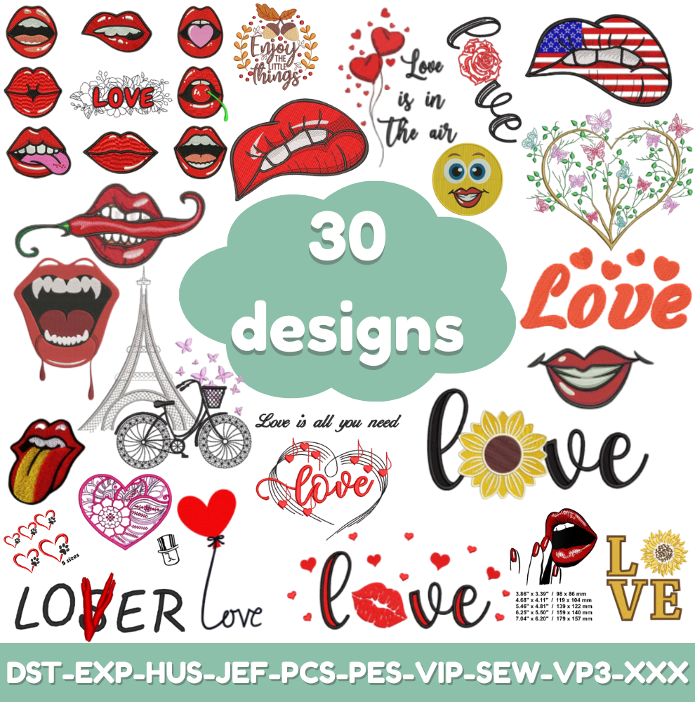 Love Embroidery Bundle